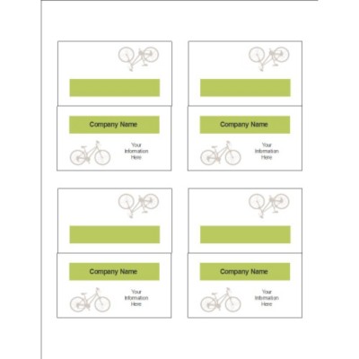 Grey Bicycle Small Tent Card, 4 per sheet