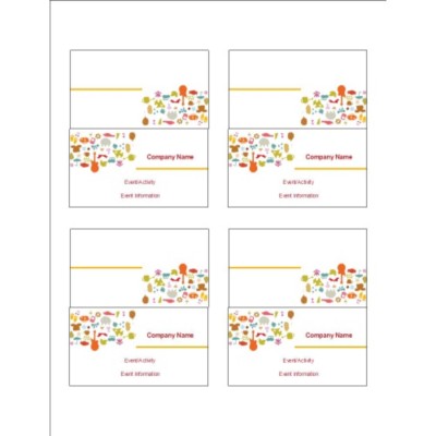 Kids Icons, Small Tent Card, 4 per sheet