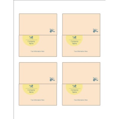 Blue Bird Design Small Tent Cards, 4 per sheet