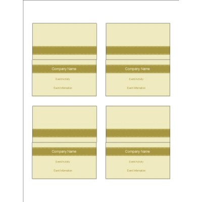 Lattice Design with Background Small Tent Cards, 4 per sheet