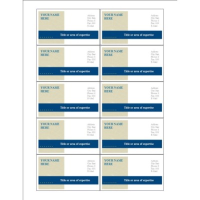 Communication Business Card , 10 per sheet