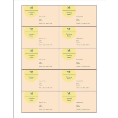 Blue Bird Design Business Cards, 10 per sheet