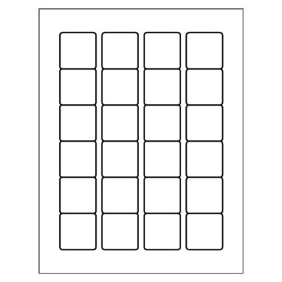 Square Label, 24 per 4x6 sheet