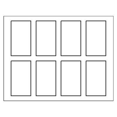 Business Card - Tall, 8 per sheet