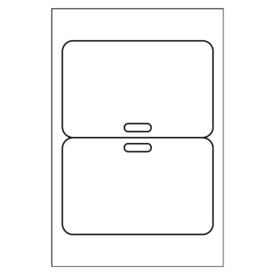 Fold & Clip Badges - Wide, 1 per 4x6 sheet