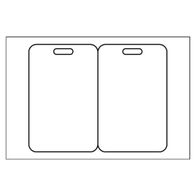 Fold & Clip Badges - Tall, 1 per 4x6 sheet