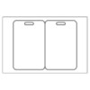 Fold & Clip Badges - Tall, 1 per 4x6 sheet. Template