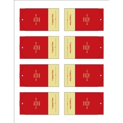 Simple Blocks Printable Tags with Strings, 8 per sheet - Tall