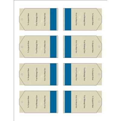 Communications Printable Tags with Strings, 8 per sheet - Tall