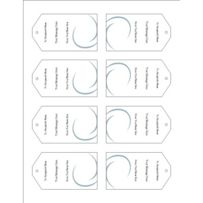 Ellipse Printable Tags with Strings, 8 per sheet - Tall