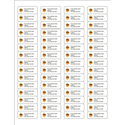 Acorn Design Return Address Labels, 60 per sheet