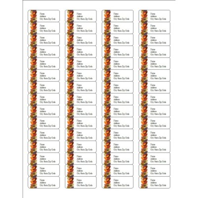 Acorn Wreath Return Address Labels, 60 per sheet