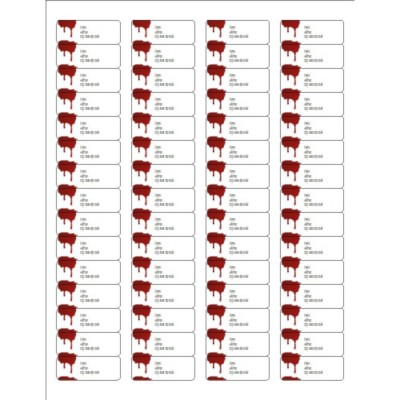 Halloween Dripping Blood Return Address Labels, 60 per sheet
