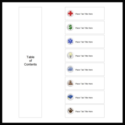 Ready Index TOC Dividers, Get Organized, 8 tab
