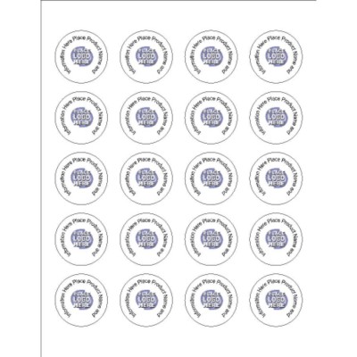 Basic Round Label - Clear, 20 per sheet