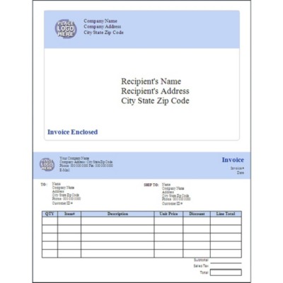 Invoice Shipping Label and Receipt