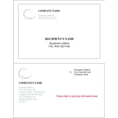 Blue Arcs Label and Paper Receipt