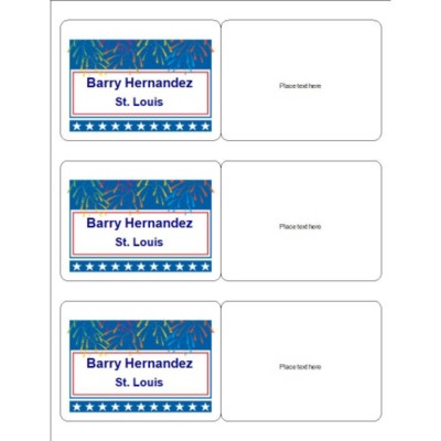 Patriotic Name Badge, 3 per sheet