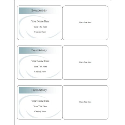 Ellipse Name Badge, 3 per sheet