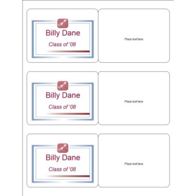 Graduation Name Badge, 3 per sheet