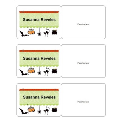 Halloween Name Badge, 3 per sheet