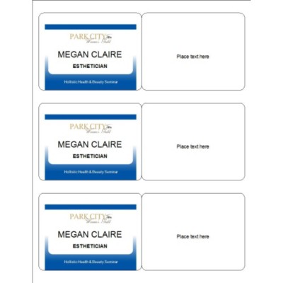 Meeting Name, Dark Blue Border, 3 per sheet