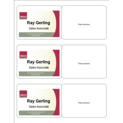 Meeting Name Badge, 3 per sheet