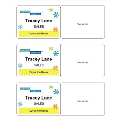 Summer Event Name Badge, 3 per sheet