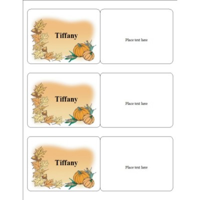 Thanksgiving Event Name Badge, 3 per sheet