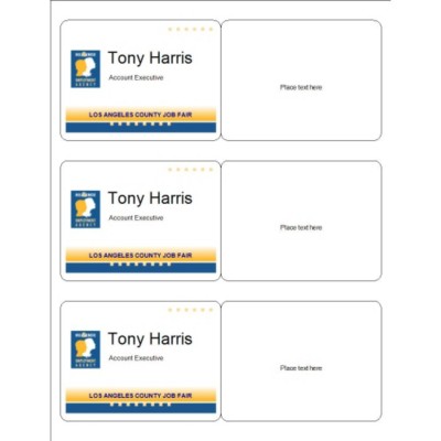 Name Badge, 3 per sheet