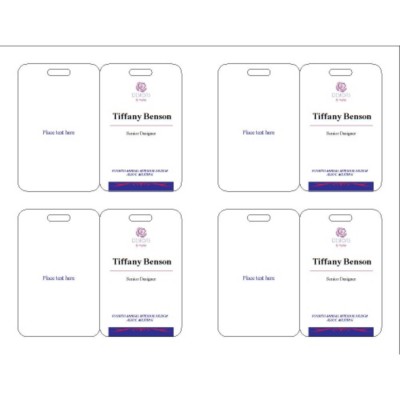 Meeting Name Badge, Blue Border, 3 per sheet, 74554