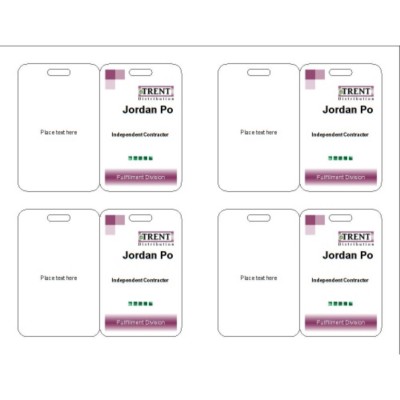 Basic name Badge, 3 per sheet, 74554