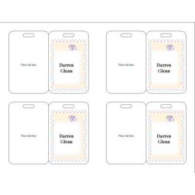 Name Badge with Easter Bunny, 3 per sheet, 74554