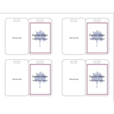 Reunion Name Badge, with Gray Tree, 3 per sheet, 74554