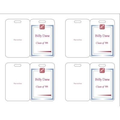 Graduation Name Badge, 3 per sheet, 74554