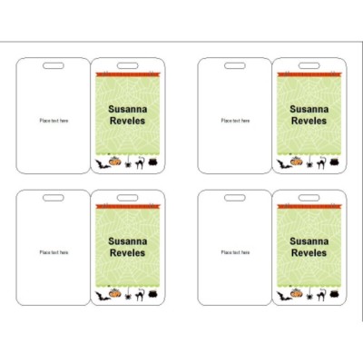 Halloween Name Badge, 3 per sheet, 74554