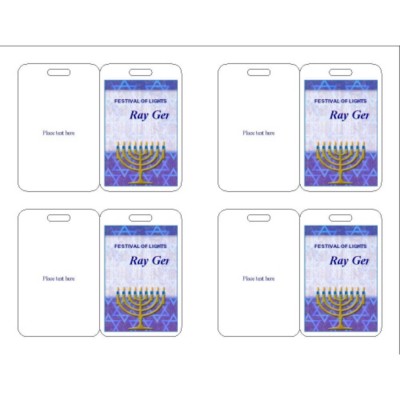 Hanukkah Name Badge, 3 per sheet, 74554