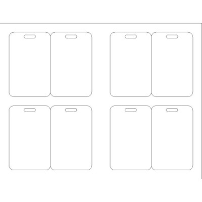 Fold & Clip Badges - Tall, 3 per sheet