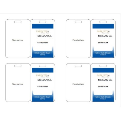 Meeting Name, Dark Blue Border, 3 per sheet, 74554
