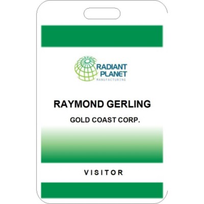 Meeting Name Badge, Green Border, 3 per sheet, 74554