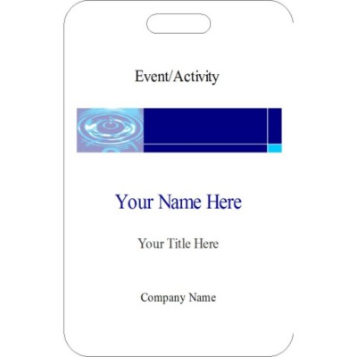 Water Ripple Name Badge, 3 per sheet, 74554