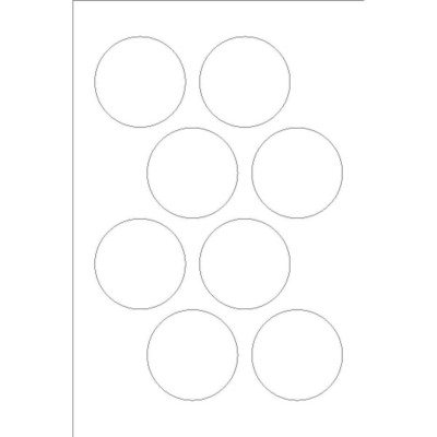 Color Coding Round Labels, 8 per sheet - 5407