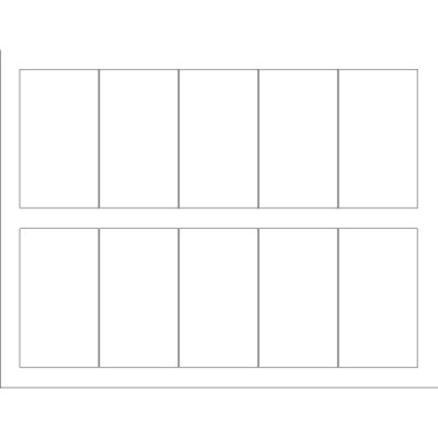 Business Card with center margin Tall, 10 per sheet