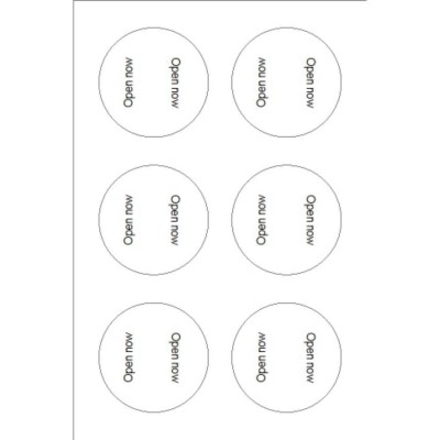 Basic Text Booklet Seals, 6 per 4x6 sheet