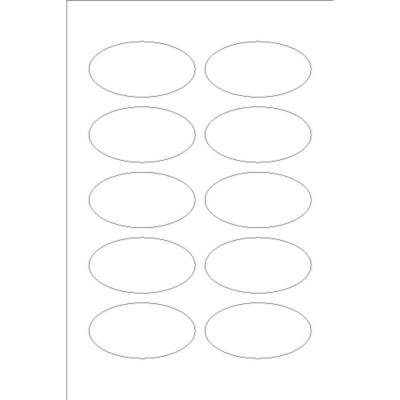 Oval Labels, 10 per 4 x 6 sheet