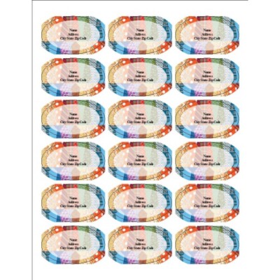 Father's Day Ties Oval Labels, 18 per sheet