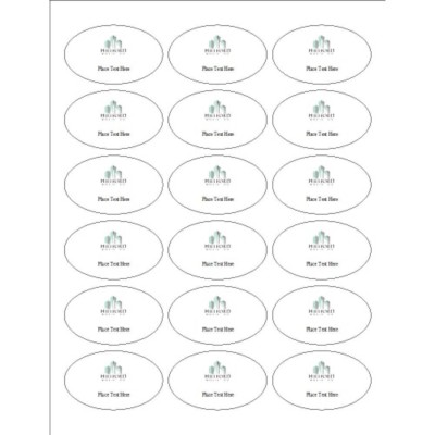 Buildings Logo Oval Labels, 18 per sheet