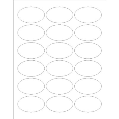 Print-to-the-Edge Oval Labels, 18 per sheet