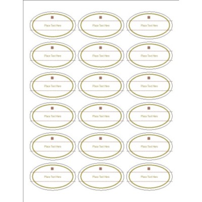 Lattice Design Oval Labels, 18 per sheet