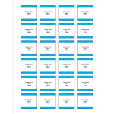 Blue Bars Square Labels, 1.5" x 1.5"